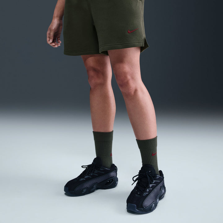 NIKE NOCTA CARDINAL FLEECE SHORTS CARGO KHAKI/TEAM RED