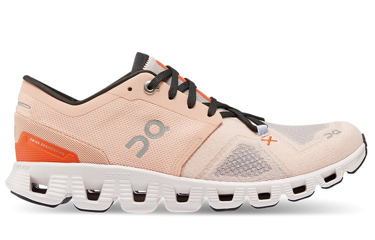 ON RUNNING CLOUD X 3 ROSE SAND WOMENS
