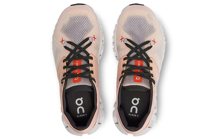 ON RUNNING CLOUD X 3 ROSE SAND WOMENS