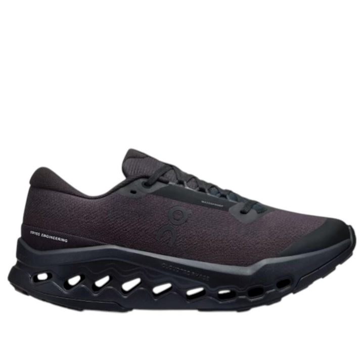 ON RUNNING CLOUDSURFER TRAIL 2 WATERPROOF BLACK WOMENS