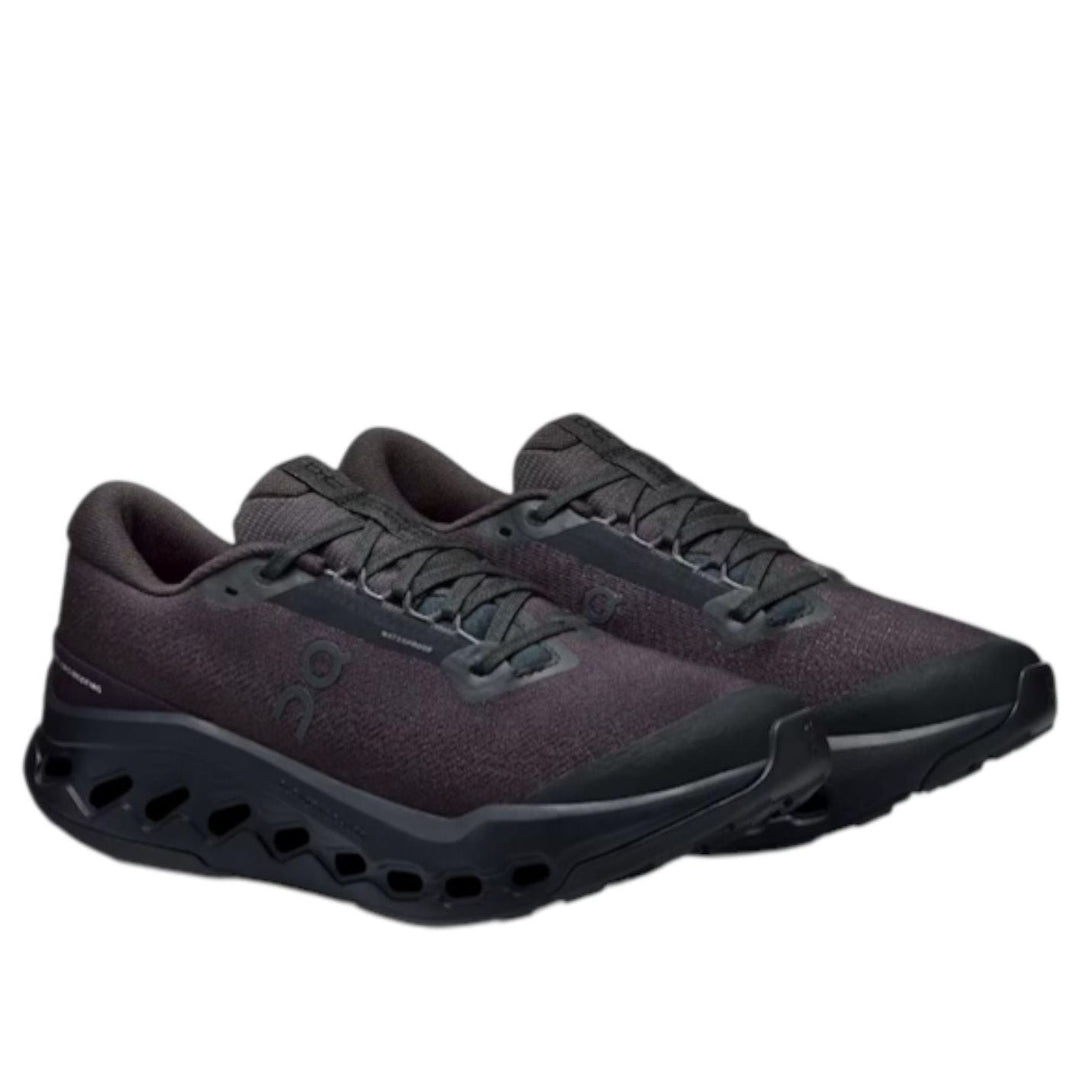 ON RUNNING CLOUDSURFER TRAIL 2 WATERPROOF BLACK WOMENS