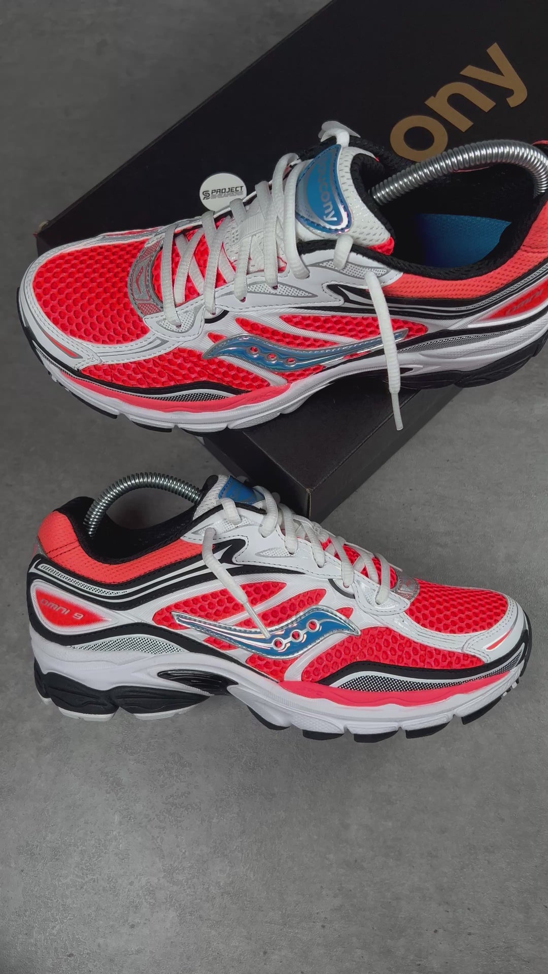 SAUCONY PROGRID OMNI 9 SPEED SHADES SILVER ORANGE