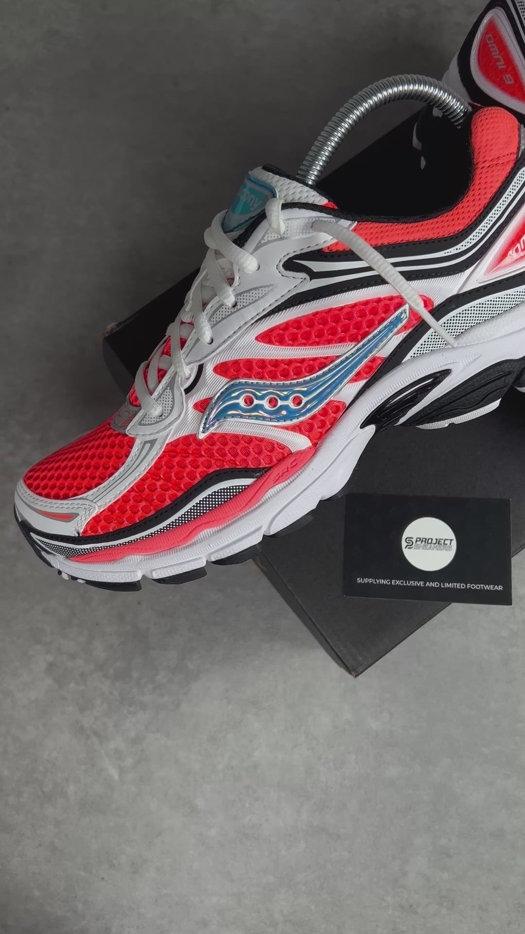 SAUCONY PROGRID OMNI 9 SPEED SHADES SILVER ORANGE
