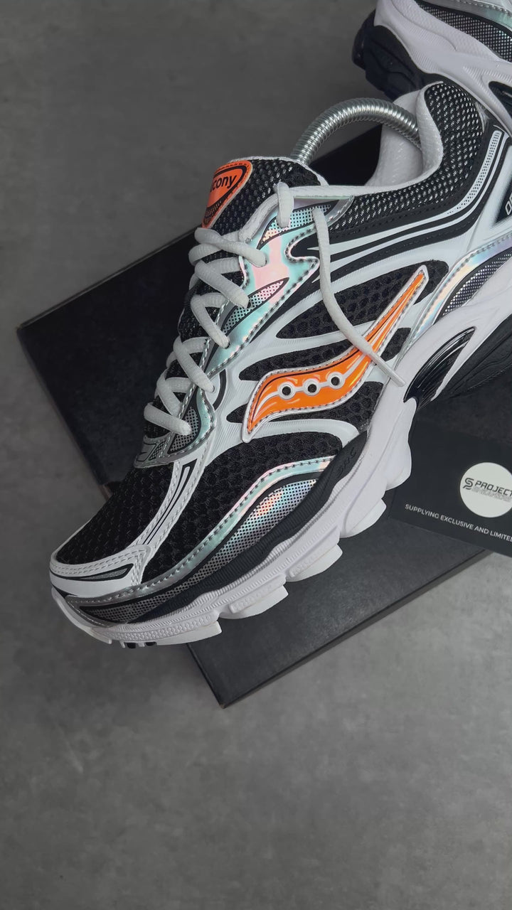SAUCONY PROGRID OMNI 9 SPEED SHADES WHITE BLACK ORANGE