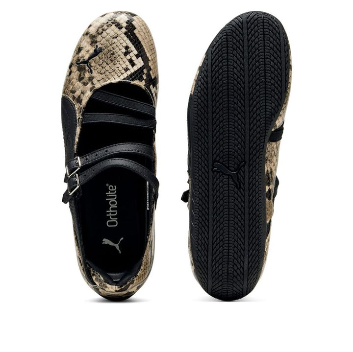 PUMA SPEEDCAT BALLET SNAKESKIN BLACK VAPOR GREY WOMENS