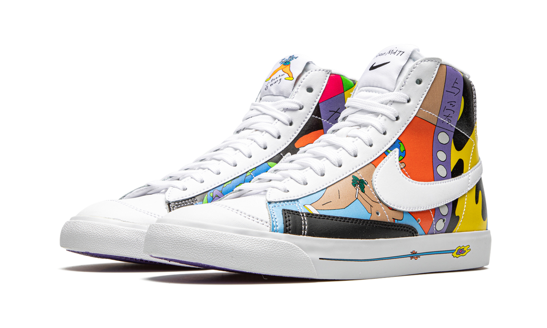 RUOHAN WANG X NIKE BLAZER MID 77 FLYLEATHER MULTI