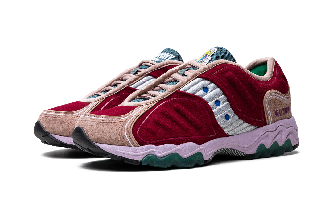 SAUCONY MATRIX JAE TIPS NO SHOES IN THE HOUSE BURGUNDY