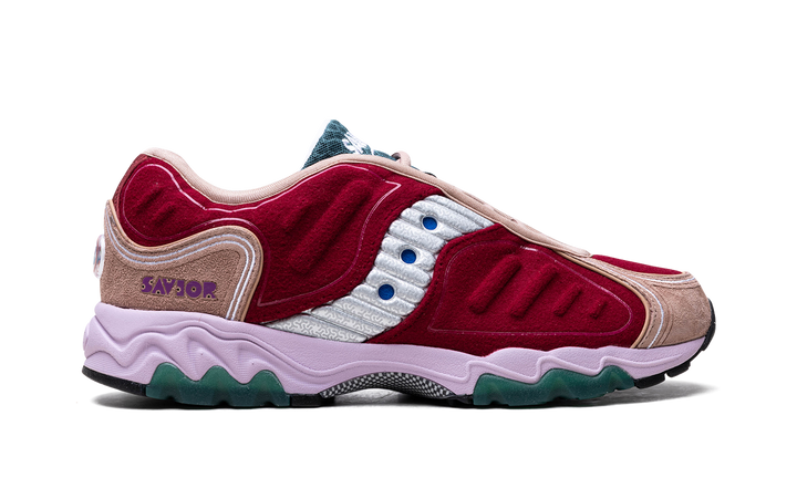 SAUCONY MATRIX JAE TIPS NO SHOES IN THE HOUSE BURGUNDY