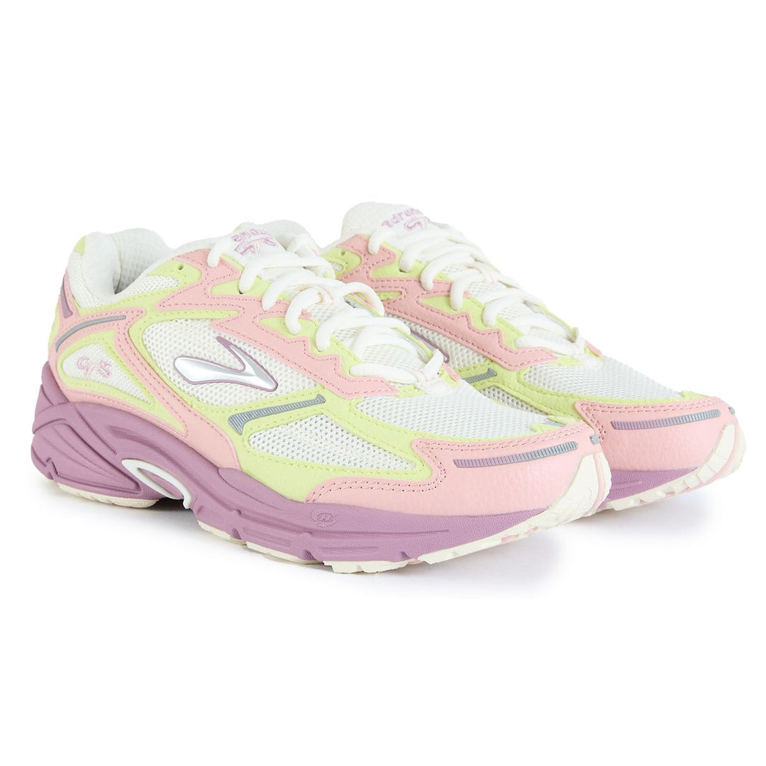 BROOKS ADRENALINE GTS 4 WHITE GREEN PINK