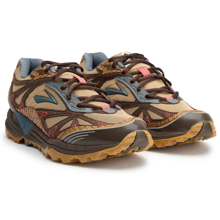 BROOKS X STAPLE CASCADIA 1 BROWN PINK BLUE