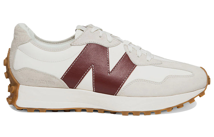 STAUD X NEW BALANCE 327 GREY BURGUNDY WOMENS