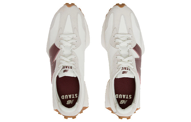STAUD X NEW BALANCE 327 GREY BURGUNDY WOMENS