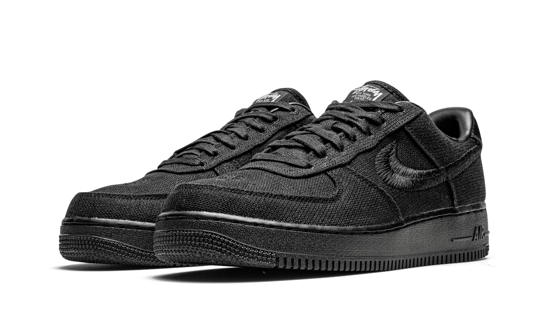 NIKE STUSSY X AIR FORCE 1 LOW TRIPLE BLACK