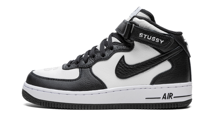 STUSSY X NIKE AIR FORCE 1 MID BLACK WHITE
