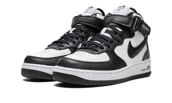STUSSY X NIKE AIR FORCE 1 MID BLACK WHITE