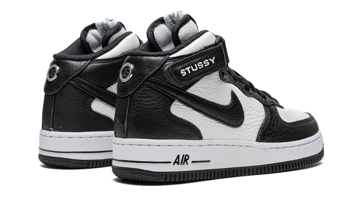 STUSSY X NIKE AIR FORCE 1 MID BLACK WHITE