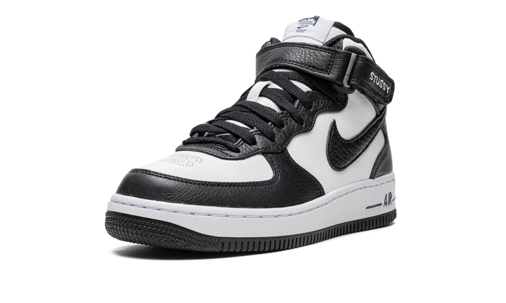 STUSSY X NIKE AIR FORCE 1 MID BLACK WHITE