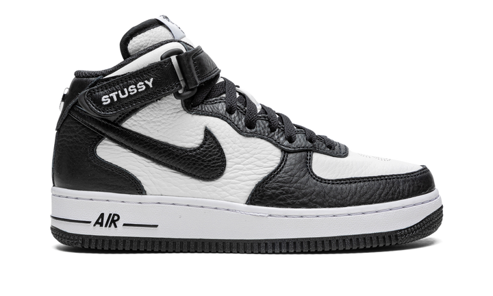STUSSY X NIKE AIR FORCE 1 MID BLACK WHITE
