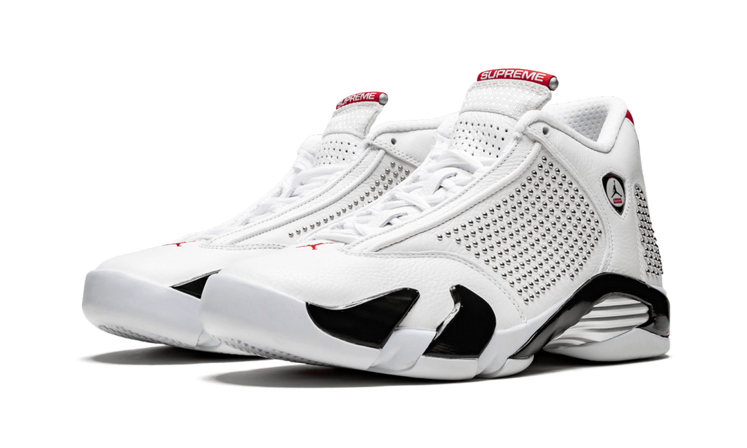 SUPREME X AIR JORDAN 14 WHITE UNIVERSITY RED
