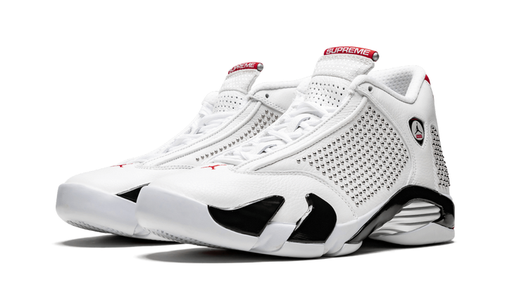 SUPREME X AIR JORDAN 14 WHITE UNIVERSITY RED