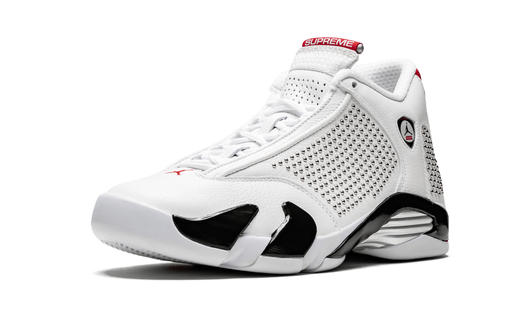 SUPREME X AIR JORDAN 14 WHITE UNIVERSITY RED