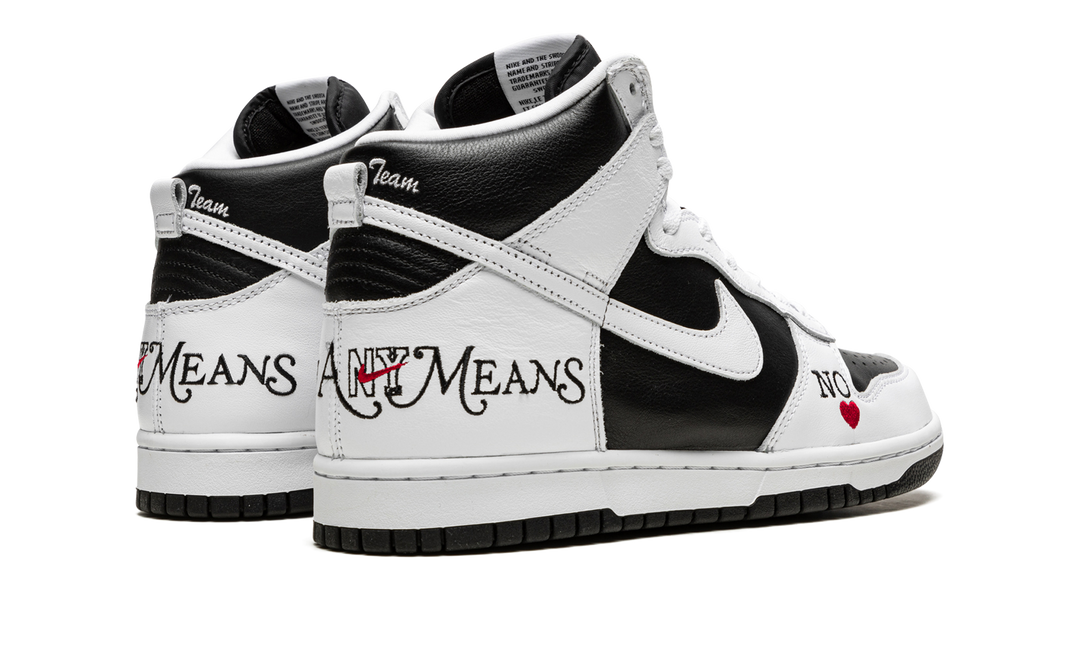 SUPREME X NIKE SB DUNK HIGH BY ANY MEANS BLACK