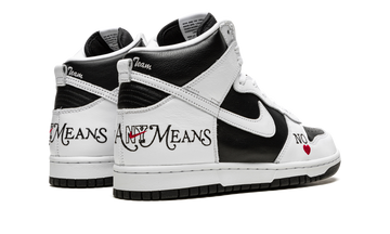 SUPREME X NIKE SB DUNK HIGH BY ANY MEANS BLACK — Stock