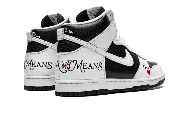 SUPREME X NIKE SB DUNK HIGH BY ANY MEANS BLACK