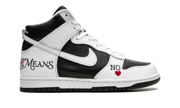 SUPREME X NIKE SB DUNK HIGH BY ANY MEANS BLACK — Stock