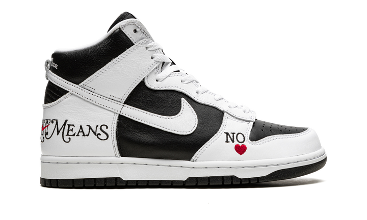 SUPREME X NIKE SB DUNK HIGH BY ANY MEANS BLACK