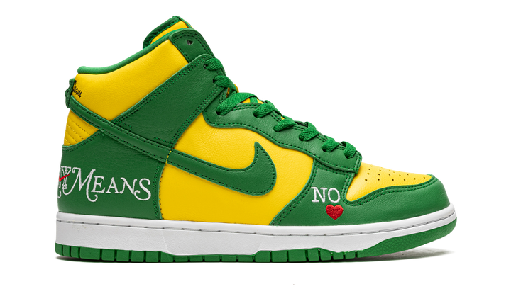SUPREME X NIKE SB DUNK HIGH BY ANY MEANS BRAZIL