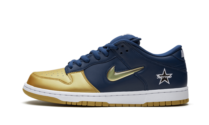 SUPREME X NIKE SB DUNK LOW GOLD NAVY