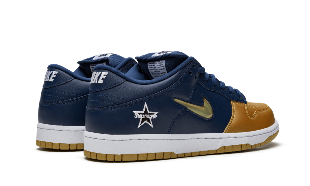 SUPREME X NIKE SB DUNK LOW GOLD NAVY