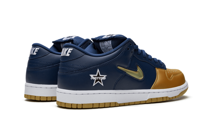 SUPREME X NIKE SB DUNK LOW GOLD NAVY