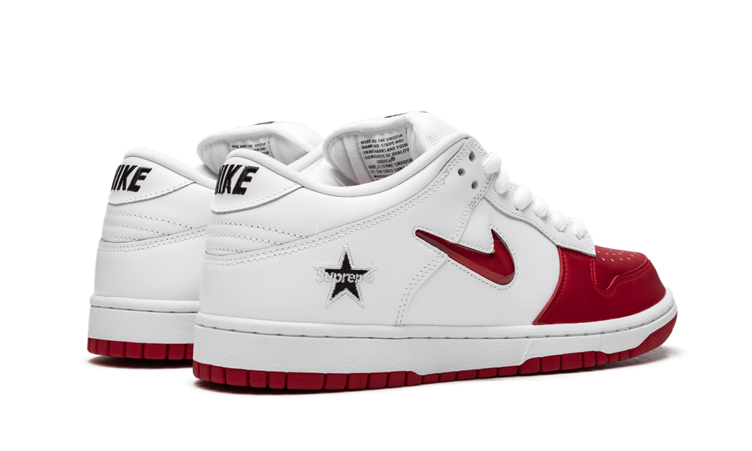 SUPREME X NIKE SB DUNK LOW RED WHITE