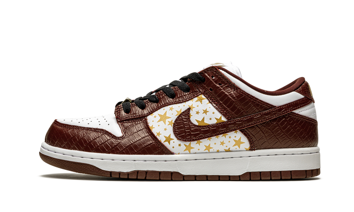 SUPREME X NIKE SB DUNK LOW STARS BARKROOT BROWN