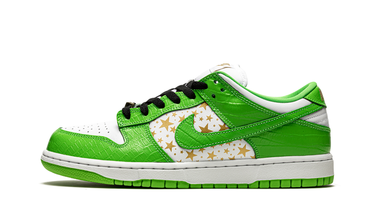 SUPREME X NIKE SB DUNK LOW STARS MEAN GREEN