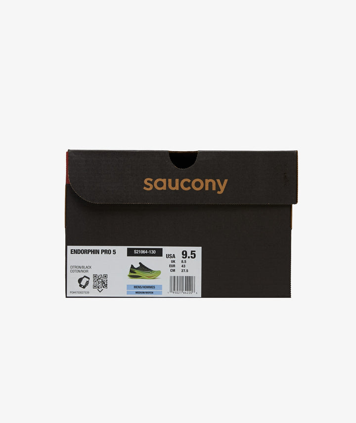 SAUCONY ENDORPHIN PRO 5 CITRON BLACK — Stock 