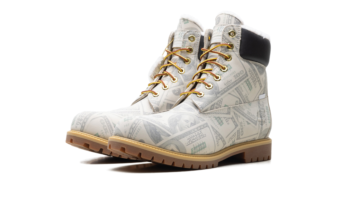 TIMBERLAND 6" PREMIUM WATERPROOF BOOT SUPREME X MM6 MAISON MARGIELA $100 BILLS