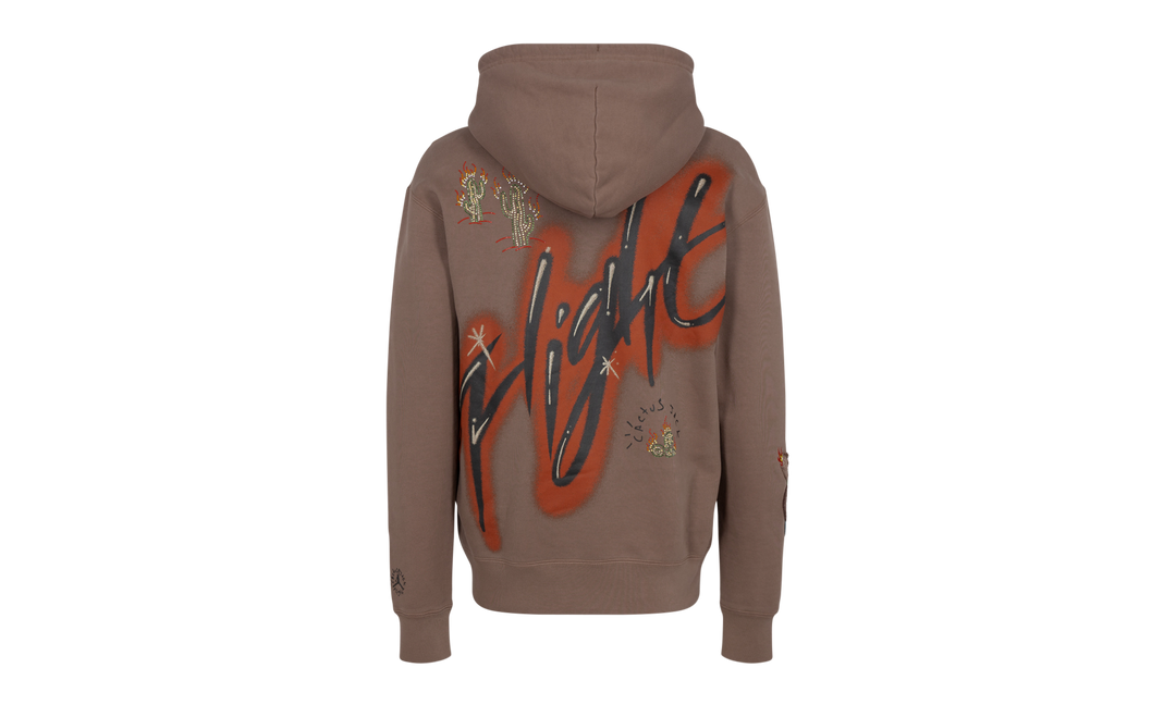 TRAVIS SCOTT X JORDAN FLIGHT GRAPHIC HOODIE ARCHAEO BROWN