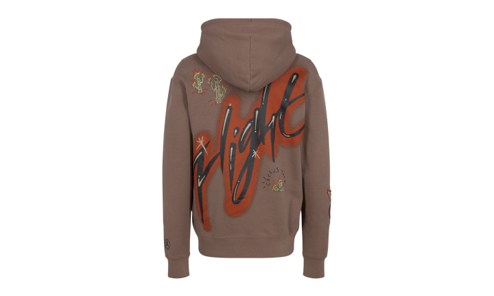 TRAVIS SCOTT X JORDAN FLIGHT GRAPHIC HOODIE ARCHAEO BROWN