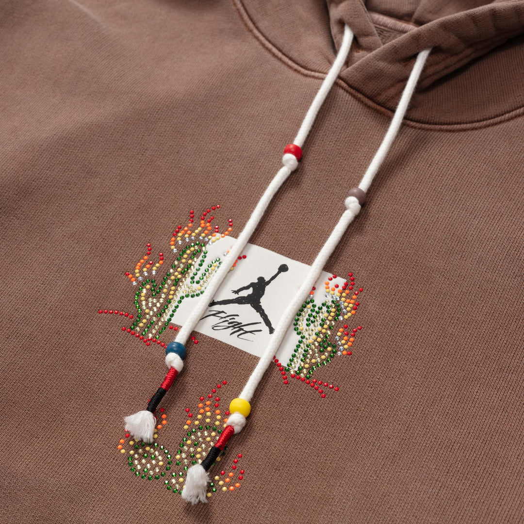 TRAVIS SCOTT X JORDAN FLIGHT GRAPHIC HOODIE ARCHAEO BROWN