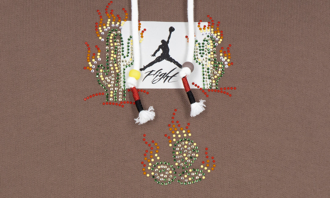 TRAVIS SCOTT X JORDAN FLIGHT GRAPHIC HOODIE ARCHAEO BROWN