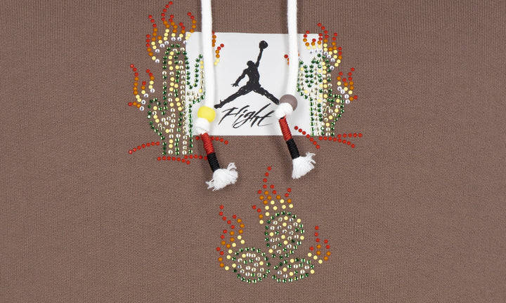 TRAVIS SCOTT X JORDAN FLIGHT GRAPHIC HOODIE ARCHAEO BROWN