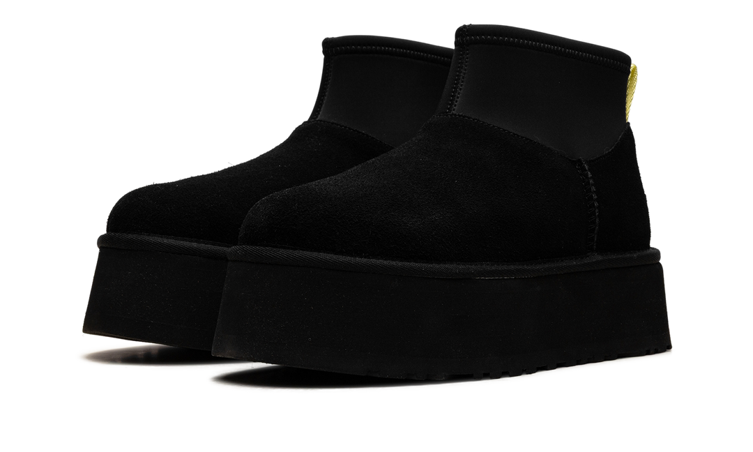 UGG CLASSIC MINI DIPPER BOOT BLACK YELLOW WOMENS