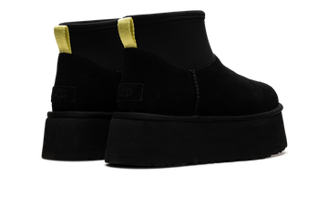 UGG CLASSIC MINI DIPPER BOOT BLACK YELLOW WOMENS — Stock