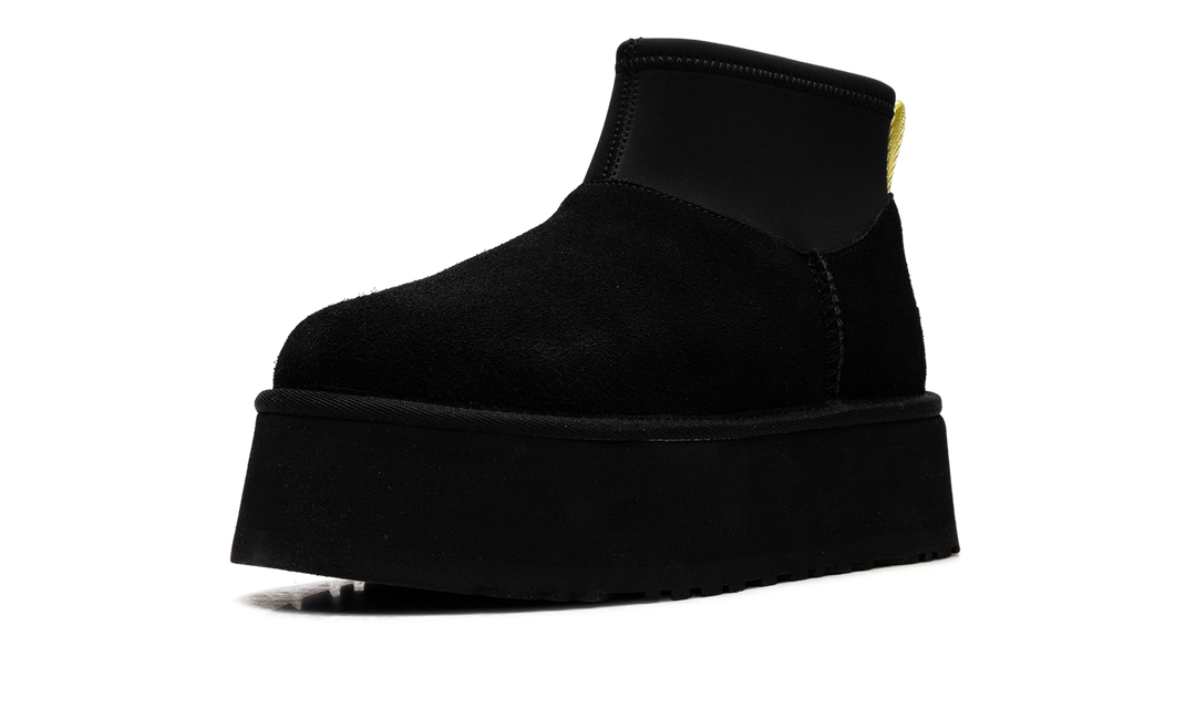 UGG CLASSIC MINI DIPPER BOOT BLACK YELLOW WOMENS