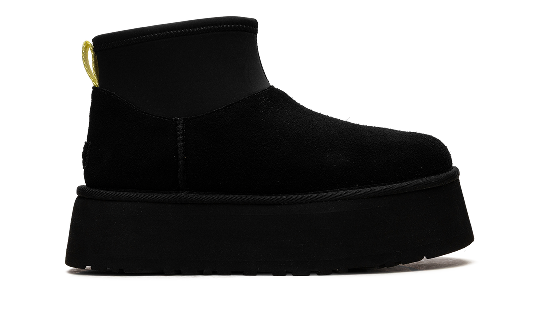 UGG CLASSIC MINI DIPPER BOOT BLACK YELLOW WOMENS