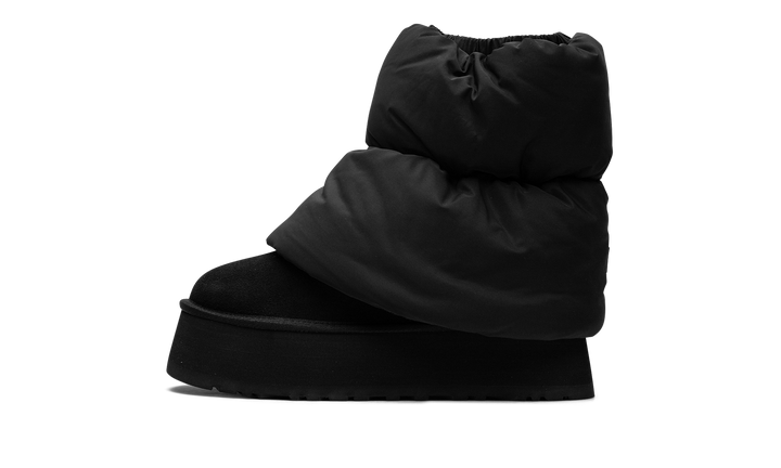 UGG CLASSIC MINI DIPPER PUFFER BOOT BLACK WOMENS