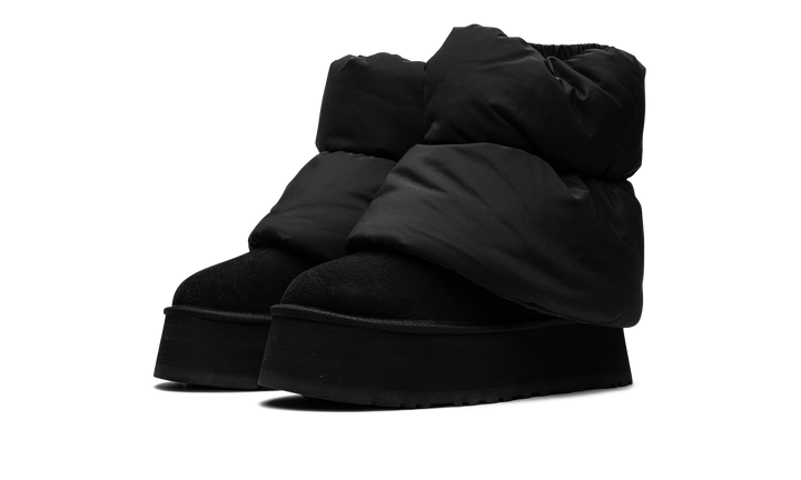 UGG CLASSIC MINI DIPPER PUFFER BOOT BLACK WOMENS